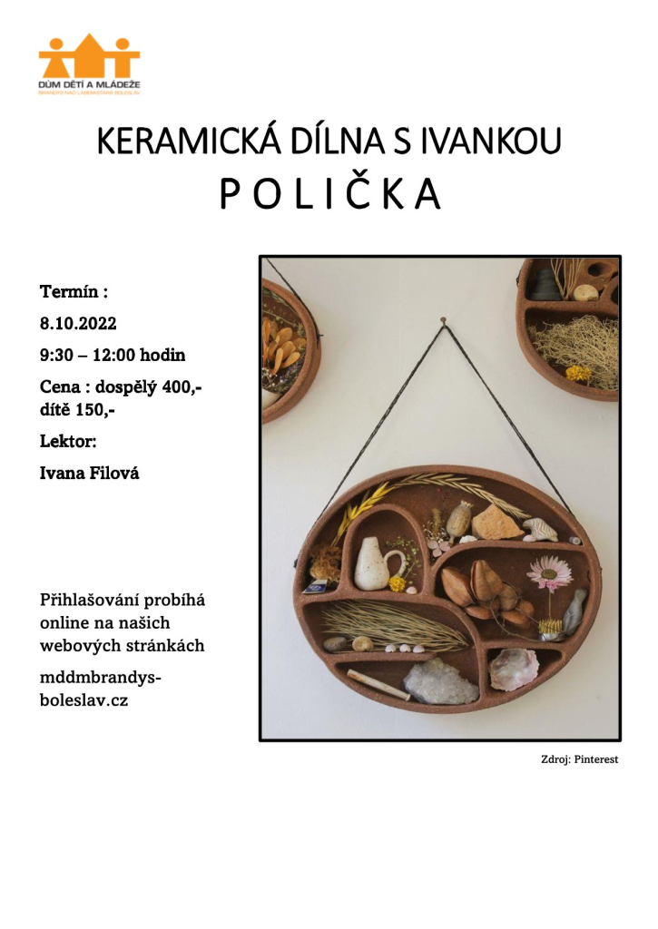Keramická dílna - polička