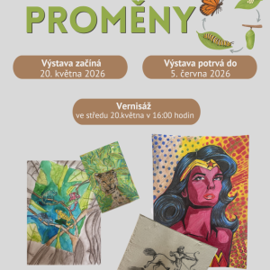 Pozvánka na vernisáž a výstavu PROMĚNY