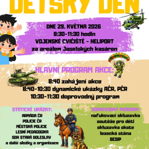 Den dětí pro školy i veřejnost 29.5.2026